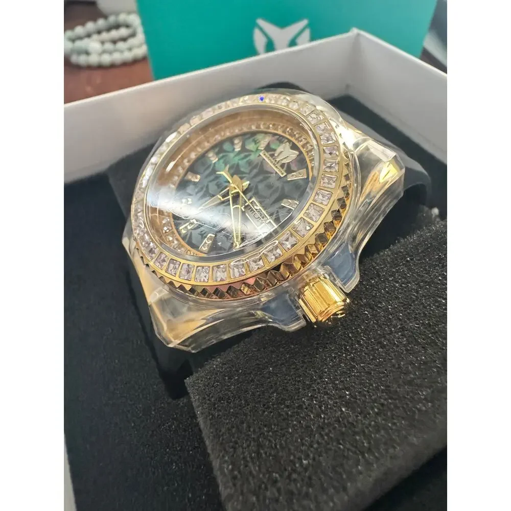 TechnoMarine Cruise TM-121175 Black Mother of Pearl Dial 40mm Watch NIB